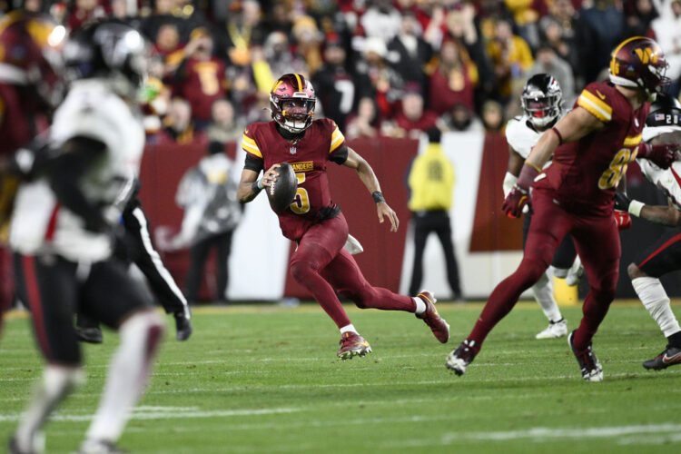 Jayden Daniels dazzles again as Commanders clinch a playoff spot by beating Falcons 30-24 in OT